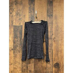 Lululemon Swiftly Tech Long Sleeve Shirt Black White Size 2 EUC